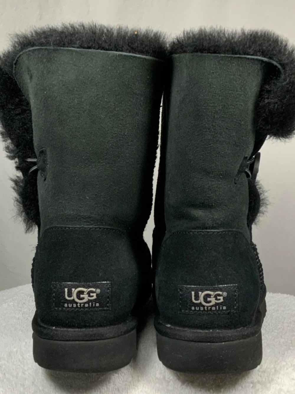 Near New UGG Black Baily Button Boot - Size 8